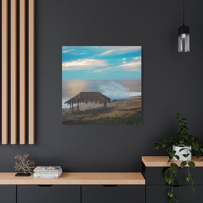 Surf Shack by the Shoreline Matte Canvas, Stretched, 1.25" various sizes to fit perfectly on the wall, great as a house warming gift or for the beach lovers