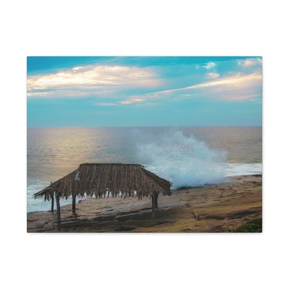 Surf Shack by the Shoreline Matte Canvas, Stretched, 1.25" various sizes to fit perfectly on the wall, great as a house warming gift or for the beach lovers