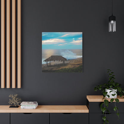 Surf Shack by the Shoreline Matte Canvas, Stretched, 1.25" various sizes to fit perfectly on the wall, great as a house warming gift or for the beach lovers