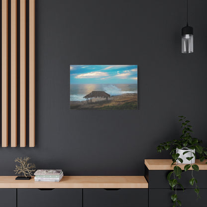 Surf Shack by the Shoreline Matte Canvas, Stretched, 1.25" various sizes to fit perfectly on the wall, great as a house warming gift or for the beach lovers