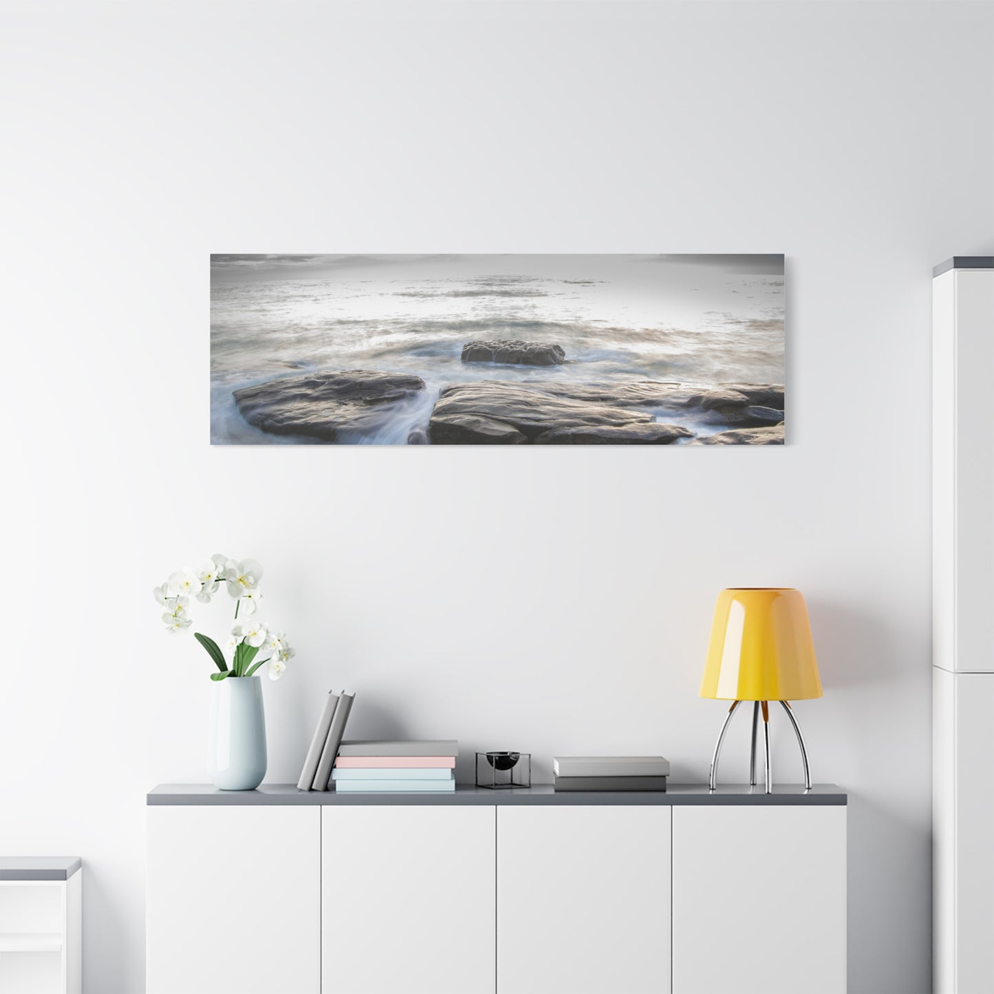 Ebb and Flow Reflections by the Shoreline Matte Canvas, Stretched, 1.25" various sizes to fit perfectly on the wall, great as a house warming gift or for the beach lovers