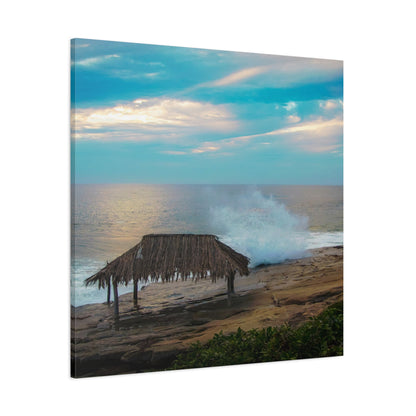 Surf Shack by the Shoreline Matte Canvas, Stretched, 1.25" various sizes to fit perfectly on the wall, great as a house warming gift or for the beach lovers