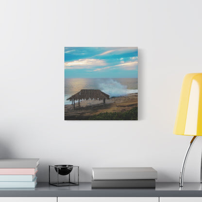 Surf Shack by the Shoreline Matte Canvas, Stretched, 1.25" various sizes to fit perfectly on the wall, great as a house warming gift or for the beach lovers