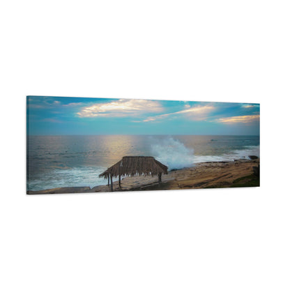 Surf Shack by the Shoreline Matte Canvas, Stretched, 1.25" various sizes to fit perfectly on the wall, great as a house warming gift or for the beach lovers