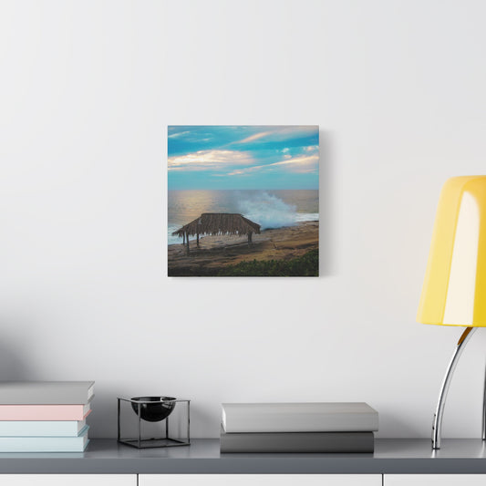 Surf Shack by the Shoreline Matte Canvas, Stretched, 1.25" various sizes to fit perfectly on the wall, great as a house warming gift or for the beach lovers
