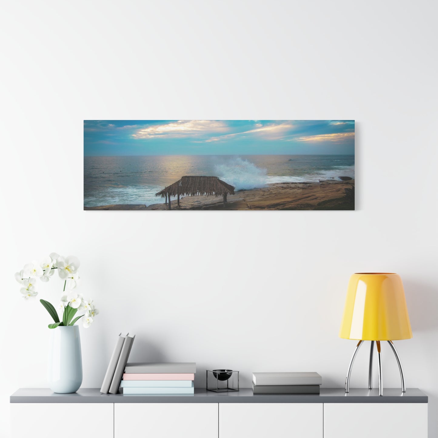 Surf Shack by the Shoreline Matte Canvas, Stretched, 1.25" various sizes to fit perfectly on the wall, great as a house warming gift or for the beach lovers