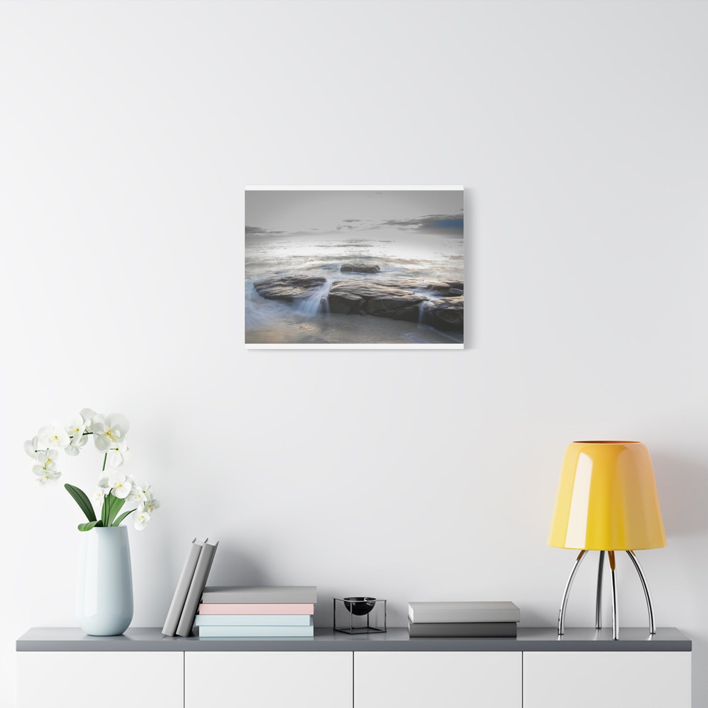 Ebb and Flow Reflections by the Shoreline Matte Canvas, Stretched, 1.25" various sizes to fit perfectly on the wall, great as a house warming gift or for the beach lovers