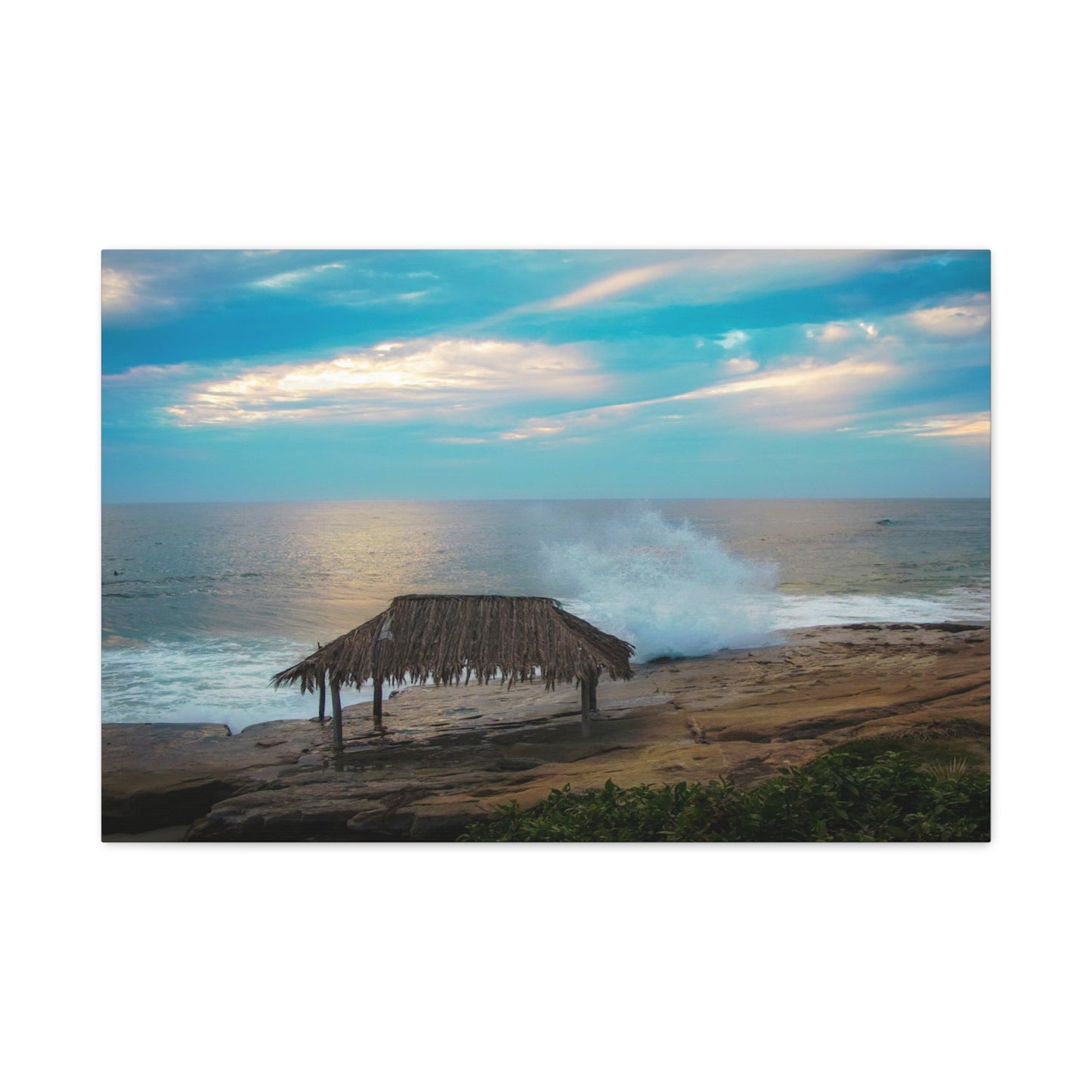 Surf Shack by the Shoreline Matte Canvas, Stretched, 1.25" various sizes to fit perfectly on the wall, great as a house warming gift or for the beach lovers