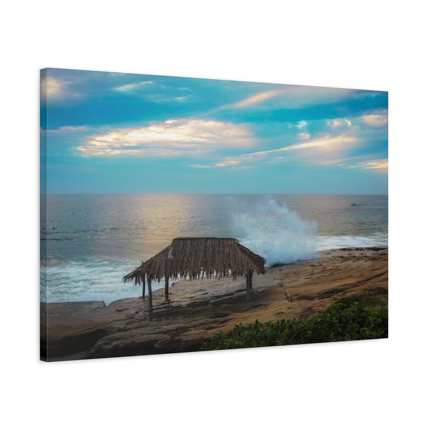 Surf Shack by the Shoreline Matte Canvas, Stretched, 1.25" various sizes to fit perfectly on the wall, great as a house warming gift or for the beach lovers