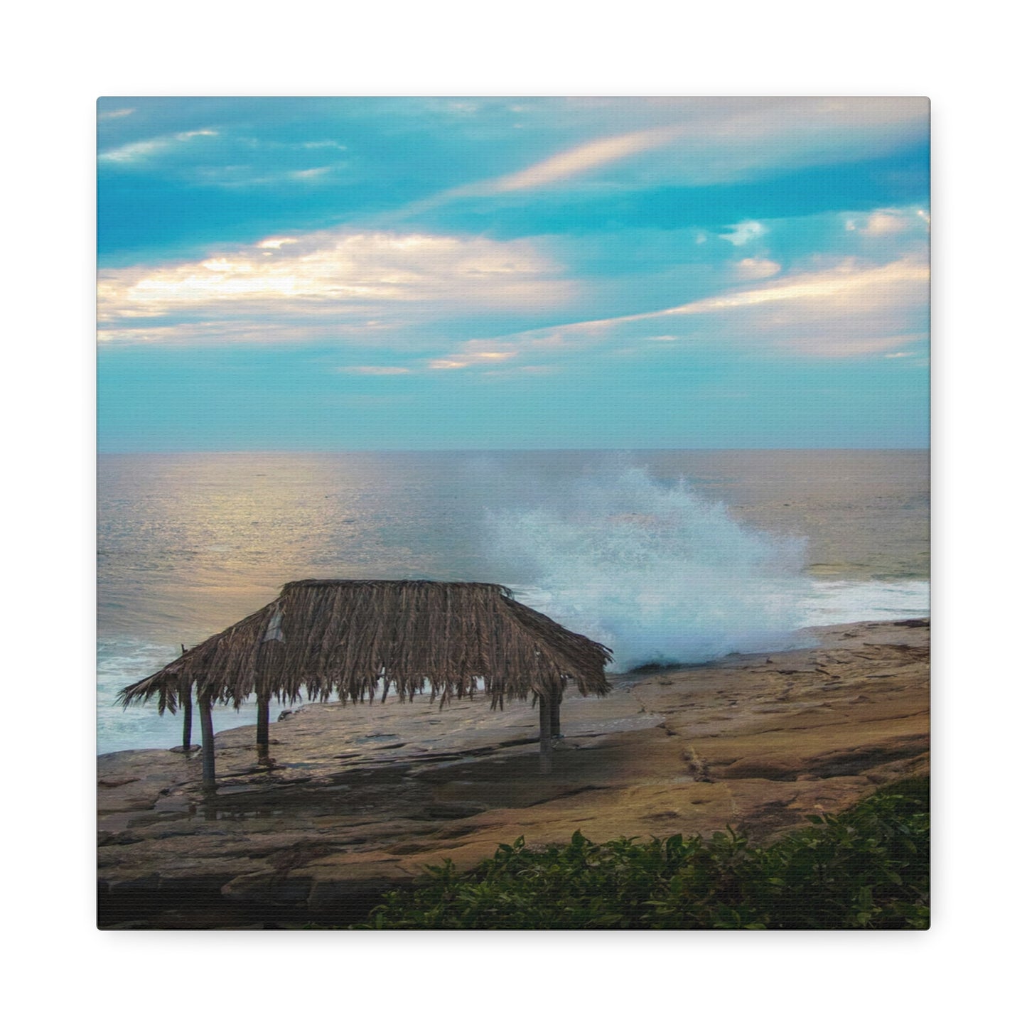 Surf Shack by the Shoreline Matte Canvas, Stretched, 1.25" various sizes to fit perfectly on the wall, great as a house warming gift or for the beach lovers