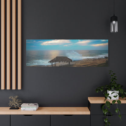 Surf Shack by the Shoreline Matte Canvas, Stretched, 1.25" various sizes to fit perfectly on the wall, great as a house warming gift or for the beach lovers