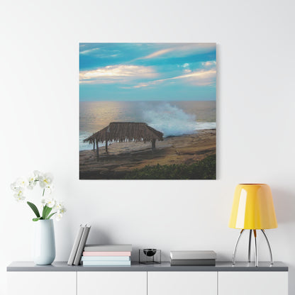 Surf Shack by the Shoreline Matte Canvas, Stretched, 1.25" various sizes to fit perfectly on the wall, great as a house warming gift or for the beach lovers